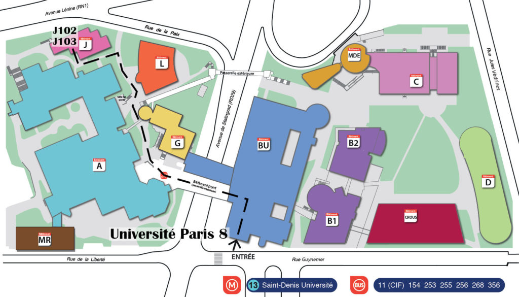 plan Université Paris 8